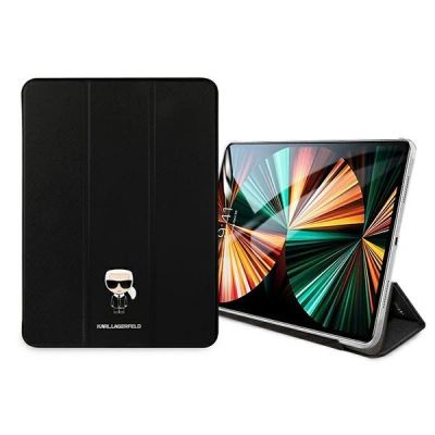 4. Karl Lagerfeld Saffiano Ikonic Karl Case for iPad 12.9" Pro 2021 - Black