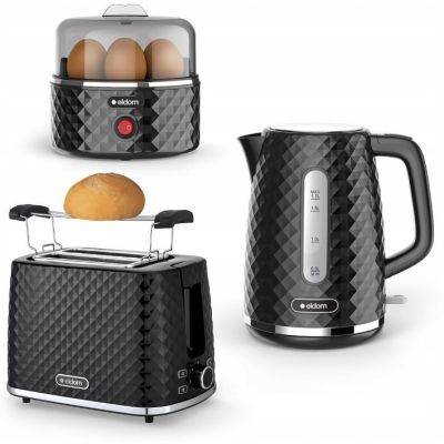 4. ELDOM ELLI KETTLE, CAPACITY 1.7 L, POWER 2200 W, BLACK, STRIP