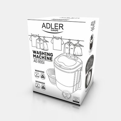 7. Adler AD 8051 travel washing machine (1000 rpm; 3 kg; 370 mm; blue)