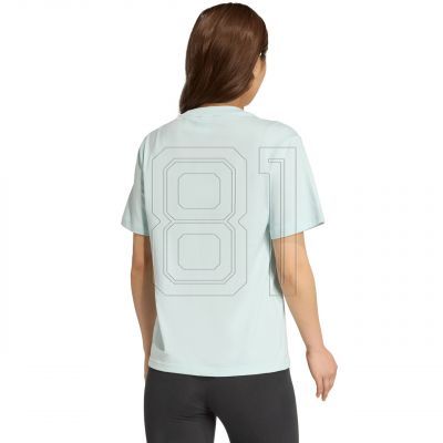 3. adidas Essentials Small Logo Cotton Light Blue Women's T-Shirt JY4965