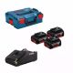 BOSCH. BATTERY 18V 5.0Ah x3 + CHARGER GAL 18V-40 +LB