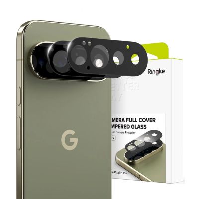 Ringke Tempered Glass Camera Full Cover 2-Pack for Google Pixel 11 Pro - Black