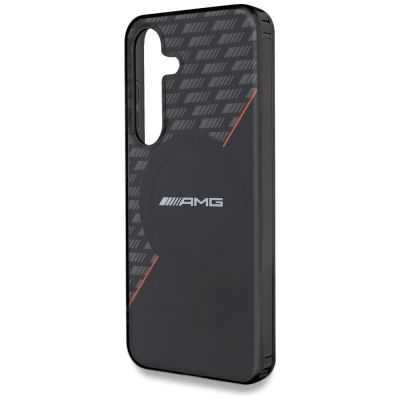 6. AMG Double Layer Rhombs MagSafe Case for Samsung Galaxy S25 - Black/Red