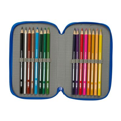 6. FC Barcelona pencil case with equipment triple filled pencil case 37 pcs 412648857