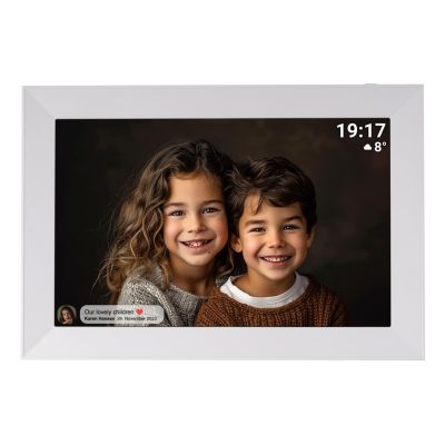 8. Denver PFF-1012 Digital Photo Frame White 25.6cm (10.1") Touchscreen Wi-Fi