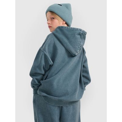 2. Boy's sweatshirt with hood, open, 4F 4FJRAW25TSWSM2344-46S