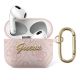 Guess GUA34GSMP AirPods 3 cover pink/pink 4G Script Metal Collection