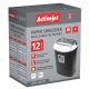 2. Activejet ASH-1201D shredder, P-3, 25 l, 5x38 mm shreds, 12 sheets, black and silver.