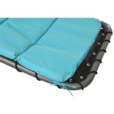 5. LIZBONA ROCKING CHAIR SWING WITH UMBRELLA 190X117X195CM GREY TURQUOISE