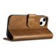 7. iCarer Oil Wax Wallet Case 2in1 Cover iPhone 14 Plus Anti-RFID Leather Flip Case Brown (WMI14220723-TN)