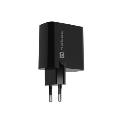 6. NATEC CHARGER RIBERA GAN 1X USB-A + 1X USB-C 45W BLACK NUC-2143