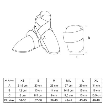 7. TOP TEN OSTT-PU "SUPERLIGHT" URBAN ARTS foot protectors black and red (WAKO APPROVED new)