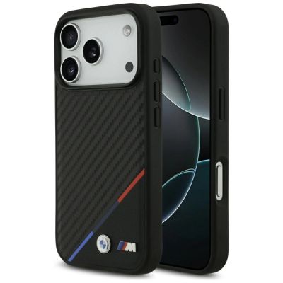 BMW M Carbon Tricolor Line MagSafe Case for iPhone 17 Pro - Black