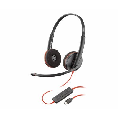 8. Poly Blackwire 3220 Stereo USB-C Headset +USB-C/A Adapter