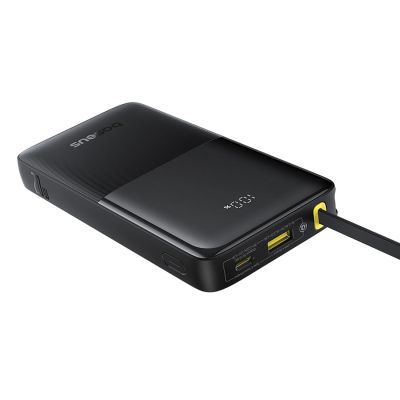 6. Baseus Bipow 2 10000mah 20W Powerbank with Digital Display with Built-in USB-C Cable - Black