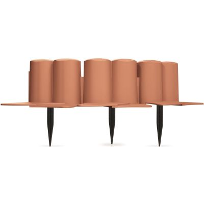 3. GARDEN PALISADE LAWN EDGE 302CM IPAL 6 TERRACOTTA