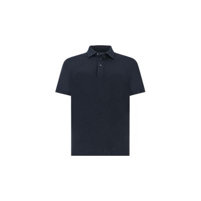 9. Paul&Shark Men's Cotton and Lyocell Polo Shirt Navy Blue (25411283-13)