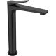 Nestos high washbasin tap, black gloss
