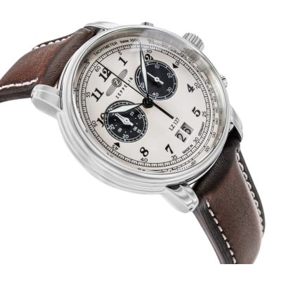 3. Men's Watch ZEPPELIN Graf Chronograph LZ 127 + BOX