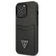 2. Guess Saffiano Triangle Logo Cardslot Case for iPhone 13 / 13 Pro - Black