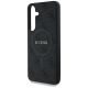 6. Guess Leather 4G Colored Ring Classic Logo MagSafe Samsung Galaxy S25 case black