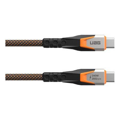 UAG SRGE - USB-C - USB-C cable, USB 3.2 Gen2 240W/20Gbps, 75 cm (black/orange)