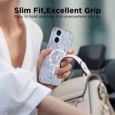 5. Tech-Protect FlexAir MagSafe Case for iPhone 17 - Daisies with Leaves