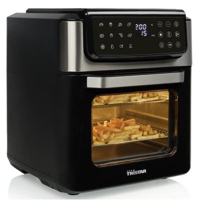 5. Tristar Heißluft-Ofen Kontrollleuchte Timerfunktion 12 l Single Autonomous 1800 W Hot Air Fryer Black, Stainless Steel