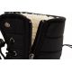 9. Progress Women’s Winter Boots, Black Insulated Snow Boots with Sheepskin Lining