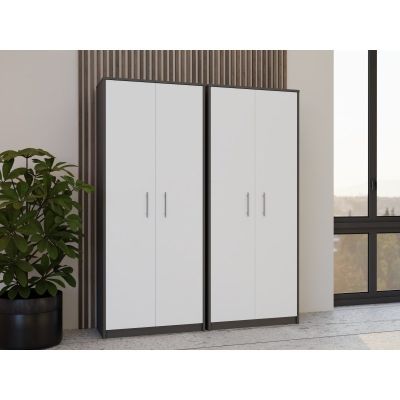 4. CLOSED SHELVING OLIV 2D ANTHRACITE/WHITE SET