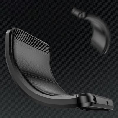 5. Carbon Case Flexible Silicone for Xiaomi Redmi Note 14 Pro+ 5G - Black