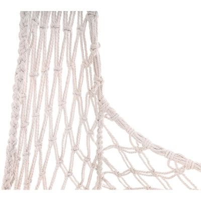 10. OPENWORK HAMMOCK HANGING CHAIR STORK'S NEST 60x60x150CM WITH ECRU PILLOW