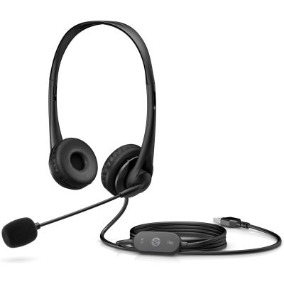 2. HP Stereo USB Headset G2 Wired Headphones with Microphone Black 428H5AA