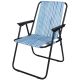 CAMPING CHAIR WITH ARMRESTS 52x44x75CM FOLDING BLUE LINES