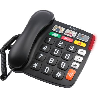 Olympia 4500 Analog Phone Black, White