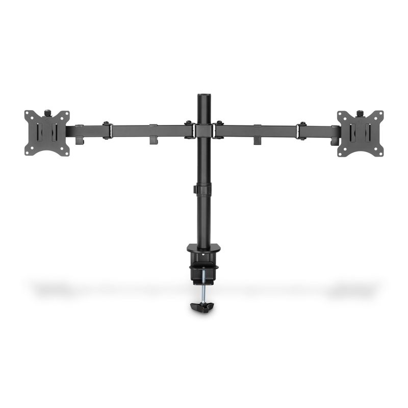 24. DIGITUS DOUBLE DESK MOUNT WITH CLAMP 2XLCD MAX. 32" MAX. LOAD 2X 8KG TILT AND SWIVEL BLACK DA-90400