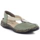 Rieker 46461-52 Green Leather Closed-Toe Sandals