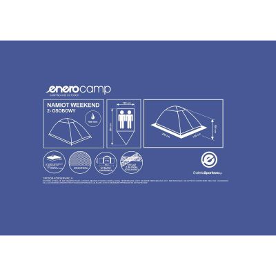 33. 2-PERSON WEEKEND TENT 120X200X100CM ENERO CAMP GSP-333660