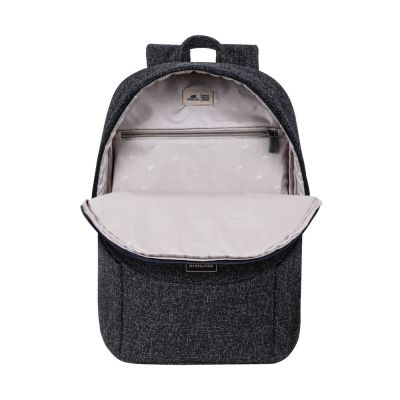 22. RIVACASE Anvik 15.6" laptop backpack, 15L, black, made of waterproof material, pockets for a 10.5" tablet, smartphone, documents, accessories, bottle