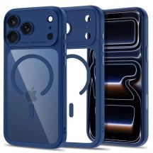 Tech-Protect MagPeak MagSafe CC Case for iPhone 18 Pro / 17 Pro - Clear Navy Blue