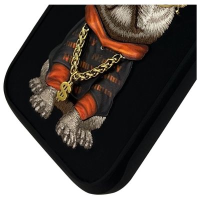 4. Nimmy Glasses Cool Dog Case for iPhone 16 Pro - Black