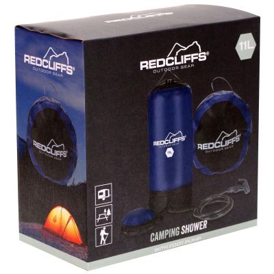 26. 11 L SOLAR CAMPING TRAVEL SHOWER WITH PUMP REDCLIFFS