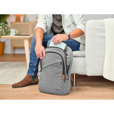 6. TRUST Avana 16" Laptop Backpack Gray