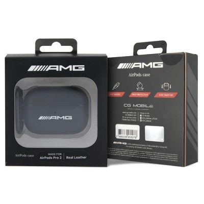 4. AMG AMAP2SLWK AirPods Pro 2 (2022/2023) cover black/black Leather White Logo