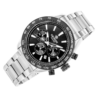3. Men's Watch Giewont Chronograph Sapphire Silver Black GW9580-B1