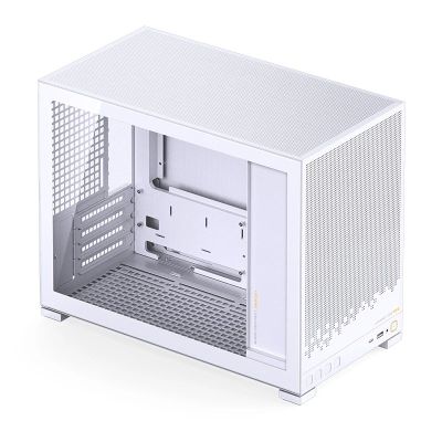 19. Jonsbo D32 STD PC Case, White, Mini Case, mATX, Tempered Glass – White