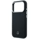 6. Mercedes Leather Semi Wrap Wood Effect MagSafe Case for iPhone 17 Pro Max - Black