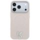 3. Karl Lagerfeld Grained Embossed Ring & Kameo Logo MagSafe Case for iPhone 18 Pro Max / 17 Pro Max - Beige