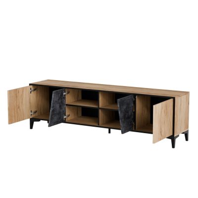2. 4D OVO TV cabinet 180x38xH53 oak/concrete