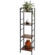 3. BLACK METAL SHELVING 4 SHELVES 29.5x23.5x106.5CM